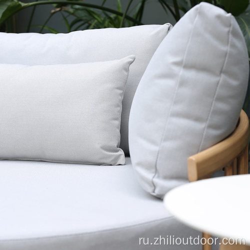Открытый патио алюминиевый деревянный садовый диван